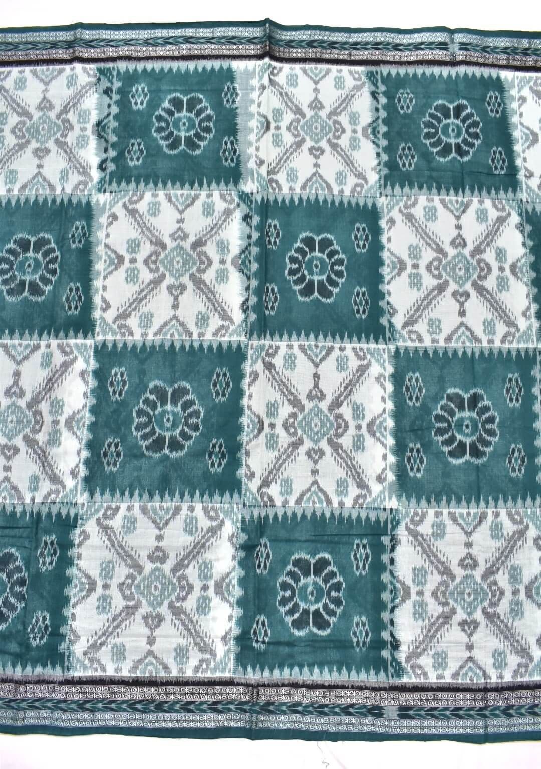 WhatsApp Image 2026-05-18 at 6.49.51 PM Classic Teal & White Checkered Ikat Saree – Elegant Traditional Ethnic Wear for Women - Image 1