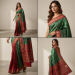 Sambalpuri Silk Saree – Traditional Ethnic Wear for Women Bandha Patli Pata Saree - Image 3