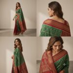 Sambalpuri Silk Saree – Traditional Ethnic Wear for Women Bandha Patli Pata Saree - Image 4