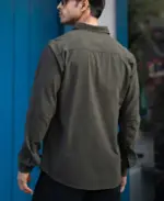 Olive Denim Shirt - Image 2